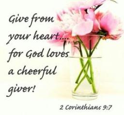 GOD LOVES A CHEERFUL GIVER