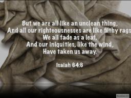 RIGHTEOUSNESS DEPENDS ON GOD, NOT ON SELF BY ANDREW WOMMACK