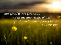 "GROW IN GRACE" BY ANDREW WOMMACK 