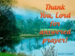 "GOD ANSWERS EVERY PRAYER" BY ANDREW WOMMACK 