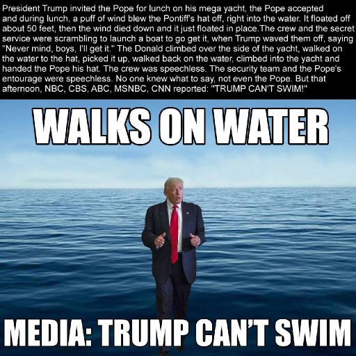 Trump Walks On Water