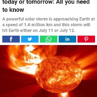 solar storm hitting earth