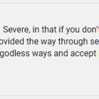 Severe or merciful 