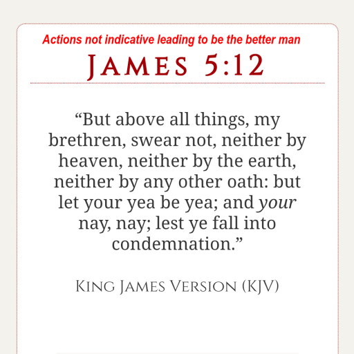 Actions not indicative leading to be the better man