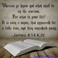 What is your life? Redeem the time