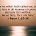 Be holy for I am Holy