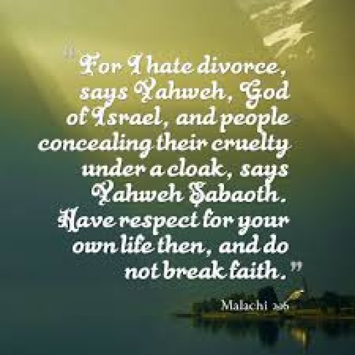 God hates divorce