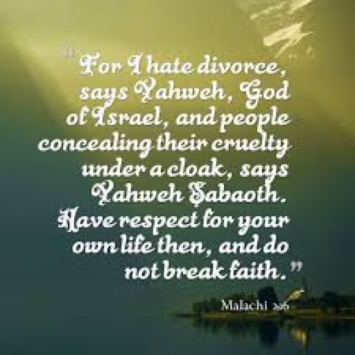 God hates divorce