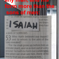Visage marred more than the sons of men