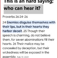 A hard saying who can hear?