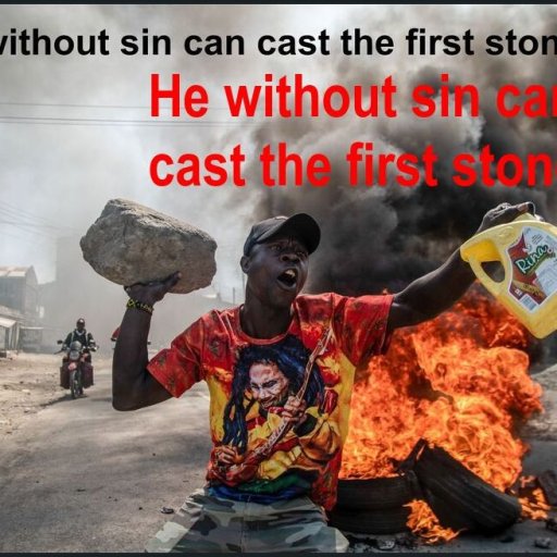He with sin casts the first stone