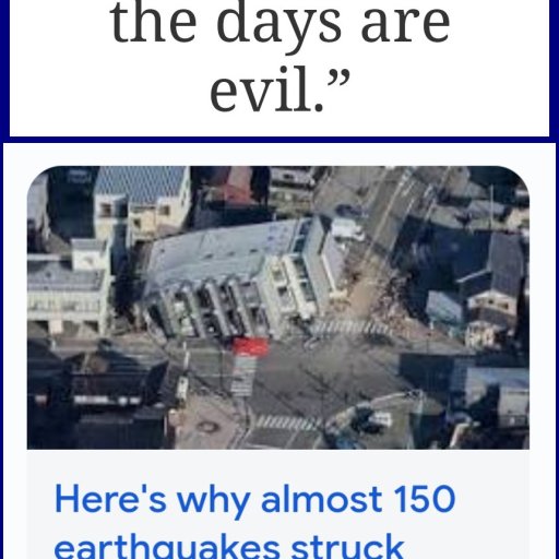 The days are evil