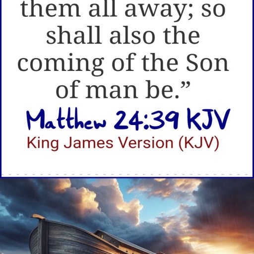 As in Noah's day