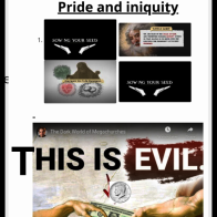 Pride and iniquity