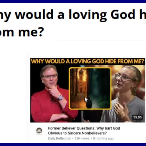 NO LOVING GOD?? HELP