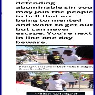 Begging to be cast into hell