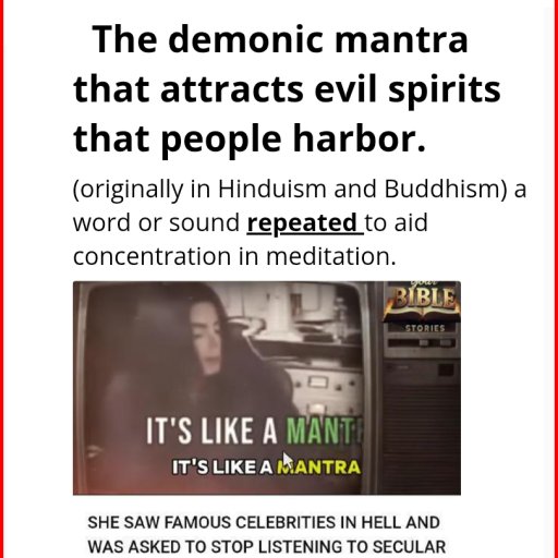 The evil mantra
