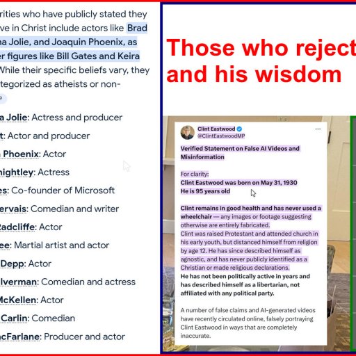 Those who reject God and his wisdom