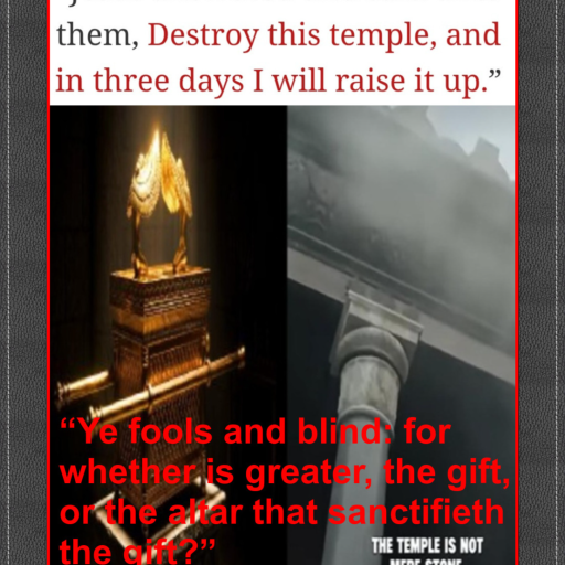 What sanctifies the gold?