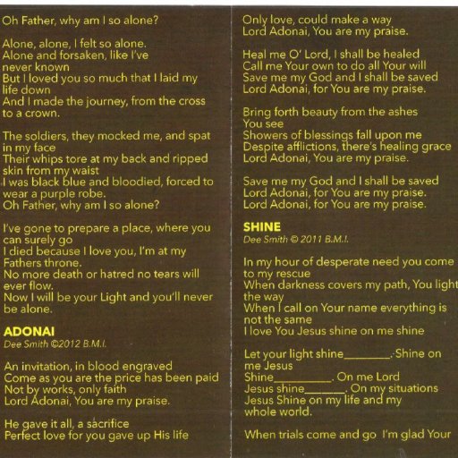 Clay CD With Lyrics