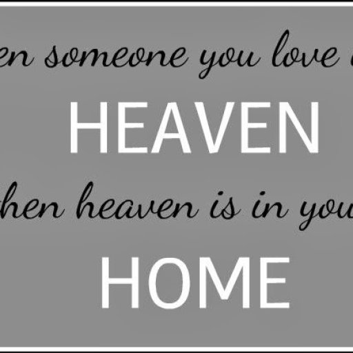 Heaven Quote in grey