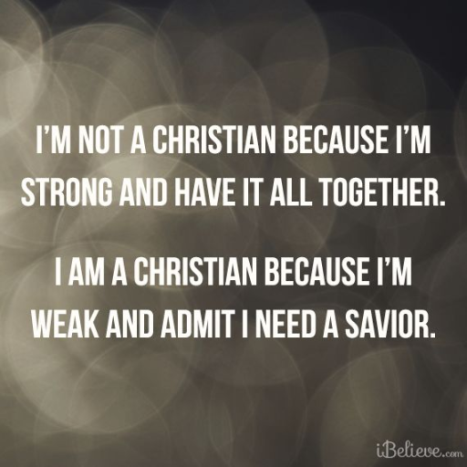 8893-ea Christian weak need Savior